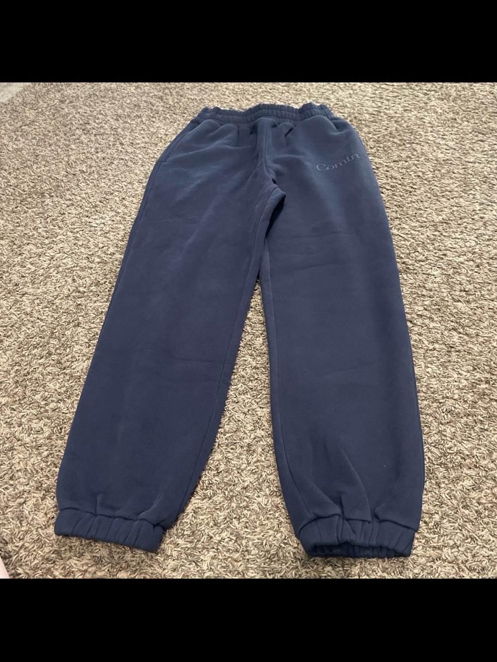 comfrt jogger style sweatpants, navy blue adult, medium
